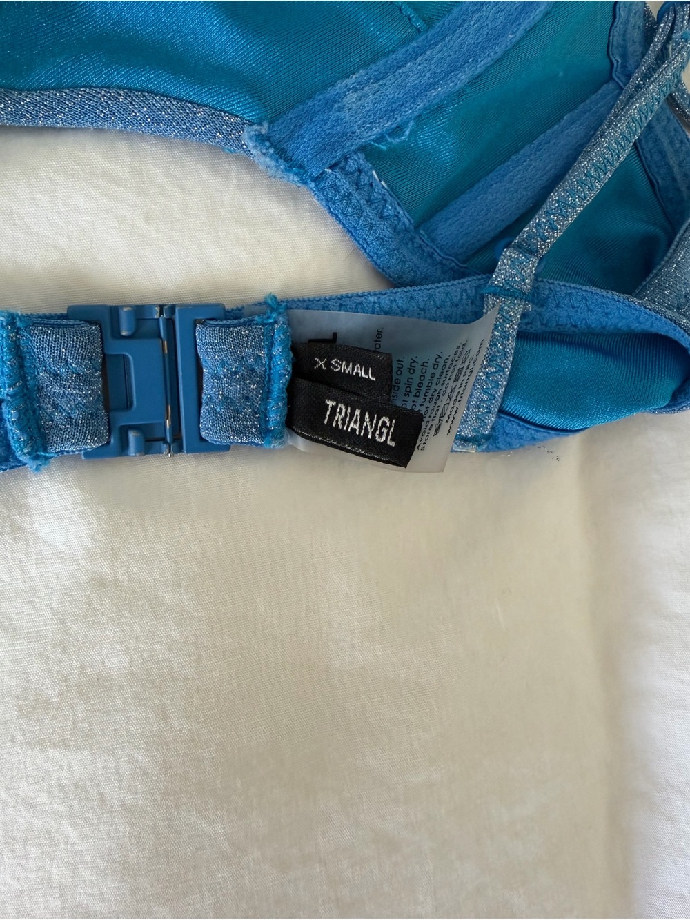 triangl swimwear Blue Shimmer Push-Up Bikini Set - Picture 3 of 3